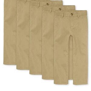 The Children’s Place Boys Uniform Stretch Straight Chino Pants 5-Pack Size 18